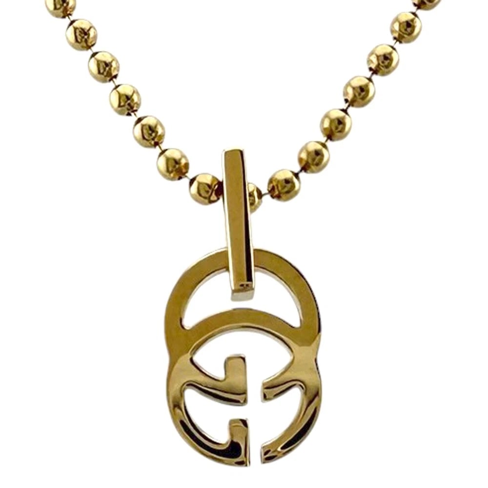 GUCCI NECKLACE K18 YELLOW GOLD: GUCCI Necklace K18 yellow gold Brand: GUCCI Type: Necklace Material: K18 yellow gold Color: gold Size: Total Length:45cm Chain width:1.5mm Top:W7.5mm x H14.5mm Accessories: None Accessorie