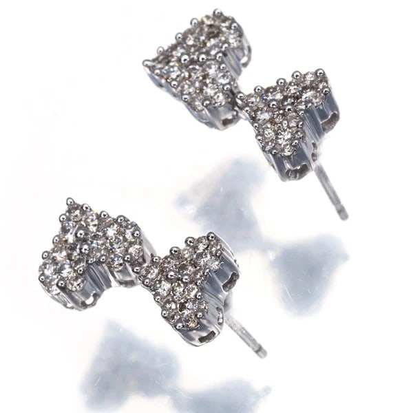 DIAMOND HEART PAVED EARRINGS - 3