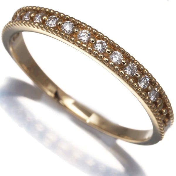 VENDOME RING DIAMOND MILGRAIN: VENDOME Ring Diamond Milgrain Brand: VENDOME Type: Ring Material: 18K / 750 / Yellow Gold Main Stone Natural Color: Yellow Gold Size: US5.75 - 6 Accessories: None Accessories Notice: When