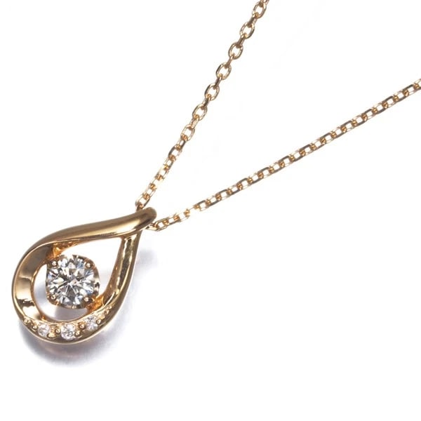 NECKLACE TEARDROP: Necklace Teardrop Brand: Unbranded Type: Necklace Material: 18K / 750 / Rose Gold Main Stone Natural Color: Rose Gold Size: Necklace length: 36 / 40cm Accessories: None Accessories Notice: