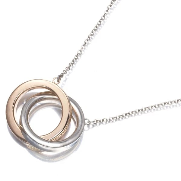TIFFANY&CO. NECKLACE INTERLOCKING CIRCLES: Tiffany&Co. Necklace Interlocking Circles Brand: Tiffany & Co. Type: Necklace Material: 18K / 750 / Rose Gold 925 / Sterling Silver Color: Rose Gold Size: Necklace length: 40cm Accessories: