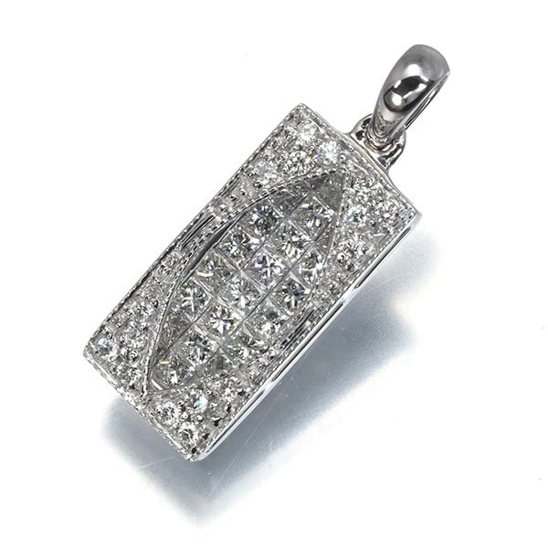 DIAMOND PENDANT 18K WHITE GOLD: Diamond Pendant 18K White Gold Brand: Unbranded Type: Pendant Material: 18K / 750 / White Gold Main Stone Natural Color: White Gold Size: Design size: 17.6 x 8.5mm Accessories: None