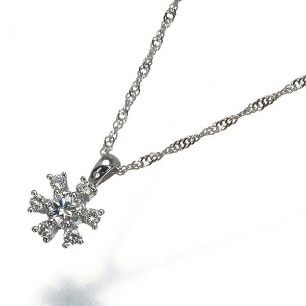 SNOWFLAKE NECKLACE 18K WHITE GOLD (1 of 3)