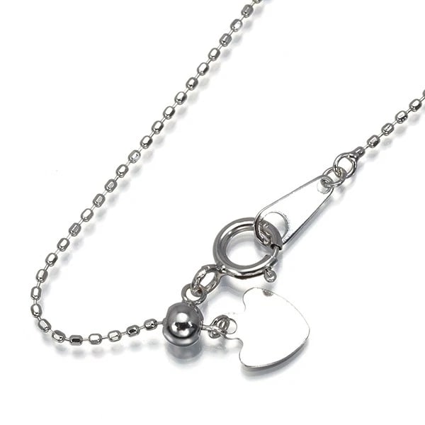 CUT BALL BEAD CHAIN NECKLACE: Cut Ball Bead Chain Necklace Brand: Unbranded Type: Necklace Material: 18K / 750 / White Gold Color: White Gold Size: Necklace length: 45cm Accessories: None Accessories Notice: When