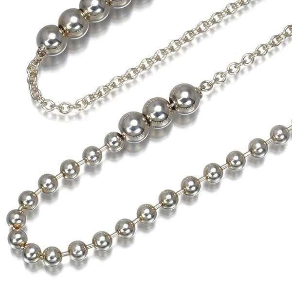TIFFANY&CO. NECKLACE BALL BEAD ASYMMETRY: Tiffany&Co. Necklace Ball Bead Asymmetry Brand: Tiffany & Co. Type: Necklace Material: 925 / Sterling Silver Color: Sterling Silver Size: Necklace length: 70 / 76cm Accessories: None