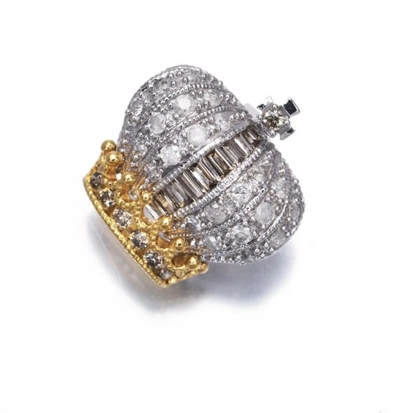 KASAHARA MASUMI PENDANT CROWN CROSS: KASAHARA MASUMI Pendant Crown Cross Brand: KASAHARA MASUMI Type: Pendant Material: 18K / 750 / White Gold 18K / 750 / Yellow Gold Main Stone Natural Color: Multi-Tone Gold Size: Design size: