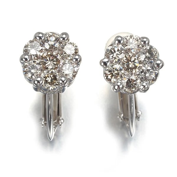 DIAMONDCIRCLE FLOWER EARRINGS: DiamondCircle Flower Earrings Brand: Unbranded Type: Earrings Material: 18K / 750 / White Gold 14K / 585 / White Gold Main Stone Natural Color: White Gold Size: Design size: 8.0 x 8.1mm Accessori