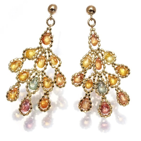 SAPPHIRE CUT BALL BEAD EARRINGS: Sapphire Cut Ball Bead Earrings Brand: Unbranded Type: Earrings Material: 18K / 750 / Yellow Gold Main Stone Natural Color: Yellow Gold Size: Design size: 33.0 x 17.5mm Accessories: None