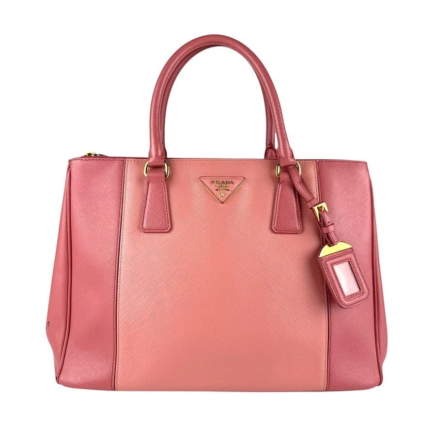 PRADA HANDBAG SHOULDER BAG PINK LEATHER/GOLDTONE (1 of 12)