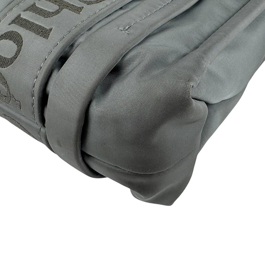 CHLOE WOODY SMALL HANDBAG SHOULDER BAG GRAY NYLON - 8