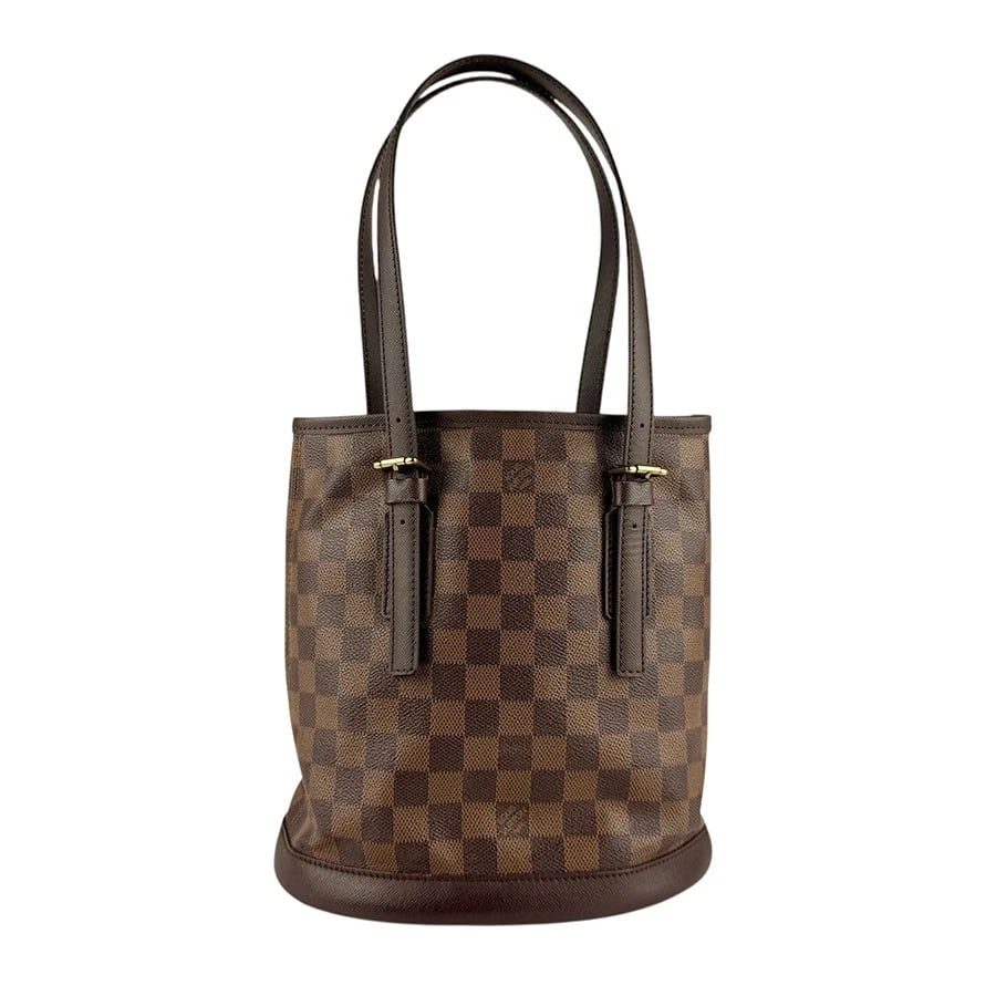 LOUIS VUITTON DAMIER EBENE MARAIS SHOULDER BAG BROWN: LOUIS VUITTON Damier Ebene MARAIS Shoulder Bag Brown Brand: LOUIS VUITTON Type: Shoulder Bag Material: Damier Canvas Color: Ebene Size: Size [inch] W:9.1inx H:9.4inx D:6.3in Shoulder Length: