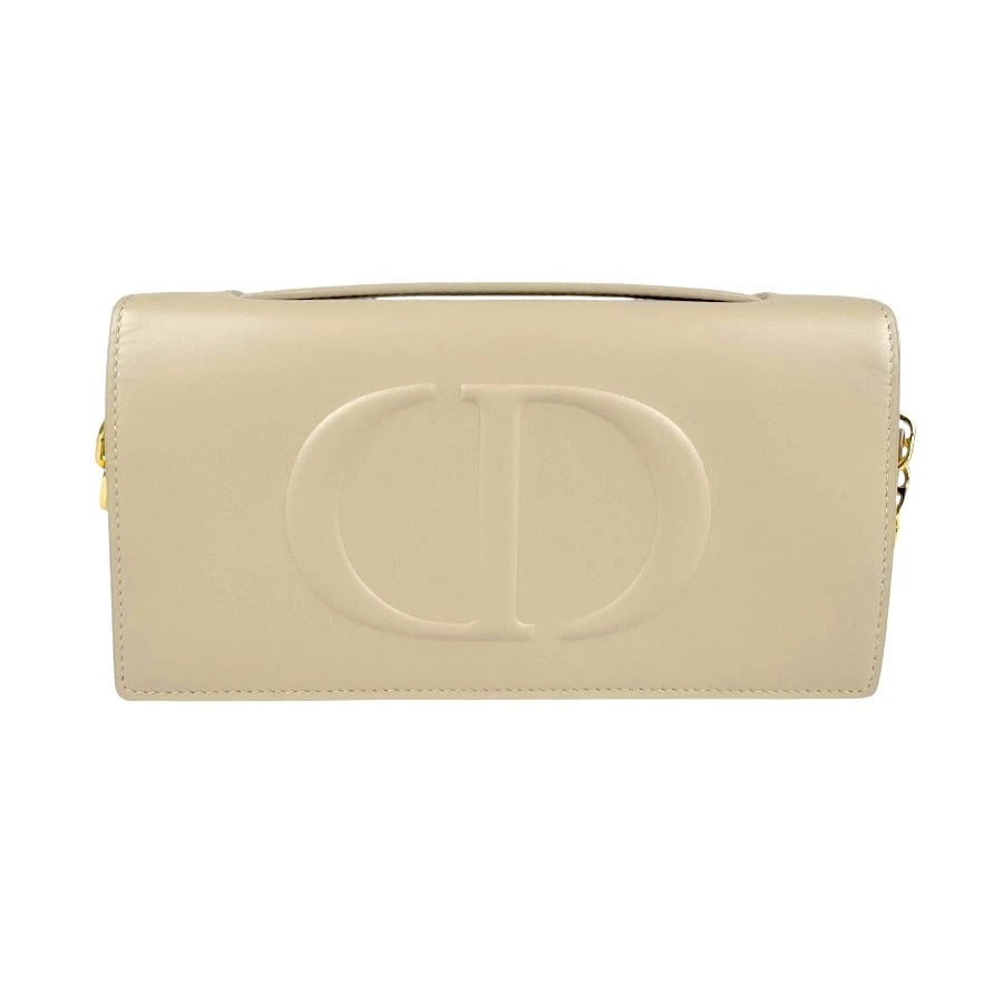 CHRISTIAN DIOR CHAIN SHOULDER BAG BEIGE/GOLD LEATHER/METAL: Christian Dior Chain Shoulder Bag Beige/Gold Leather/Metal Brand: Christian Dior Type: Shoulder Bag Material: Leather Color: Beige Size: Size [inch] W:7.9inx H:4.3inx D:1.6in Shoulder Length: