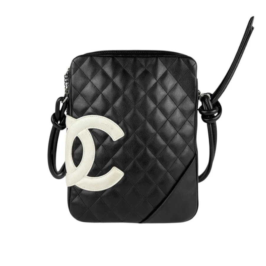 CHANEL CAMBON CROSSBODY SHOULDER BAG BLACK/WHITE (1 of 11)