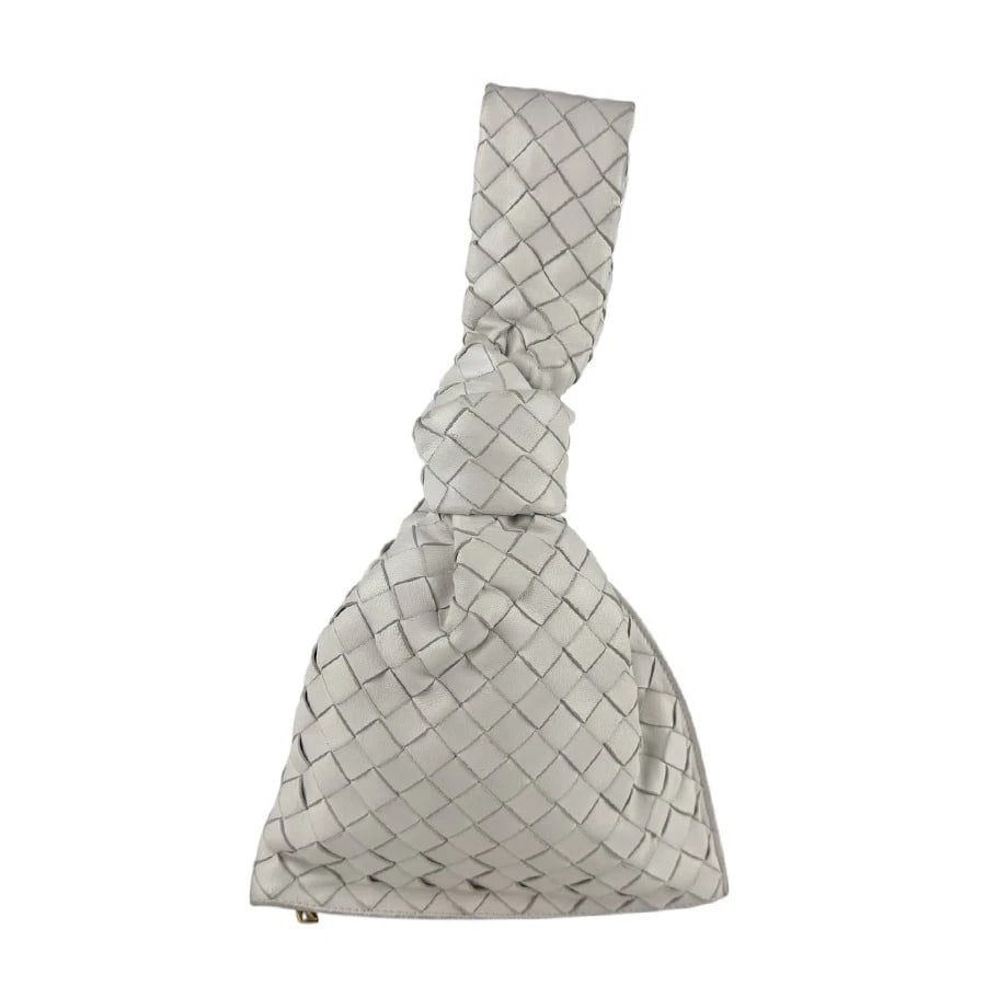 BOTTEGAVENETA INTRECCIATO TWIST HANDBAG WHITE LEATHER (1 of 11)