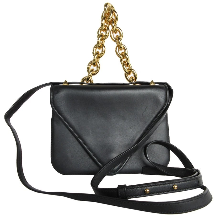 BOTTEGAVENETA MOUNT ENVELOPE SHOULDER BAG BLACK (1 of 11)