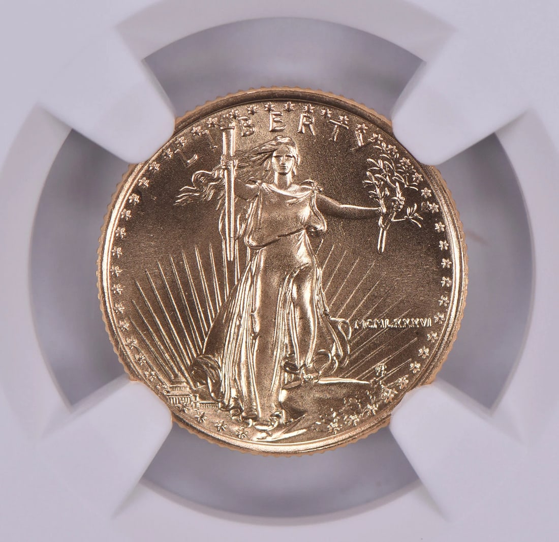 1986 $5 1/10 TH OZ AMERICAN GOLD EAGLE (1 of 2)
