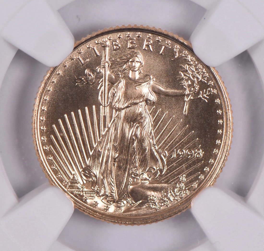 1998 $5 1/10 TH OZ GOLD AMERICAN EAGLE (1 of 2)