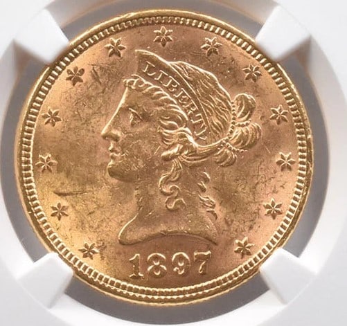 1897/1-97 $10 LIBERTY HEAD GOLD EAGLE (1 of 2)