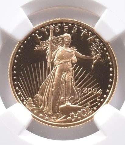 2004-W $10 AMERICAN GOLD EAGLE MERCANTI (1 of 2)