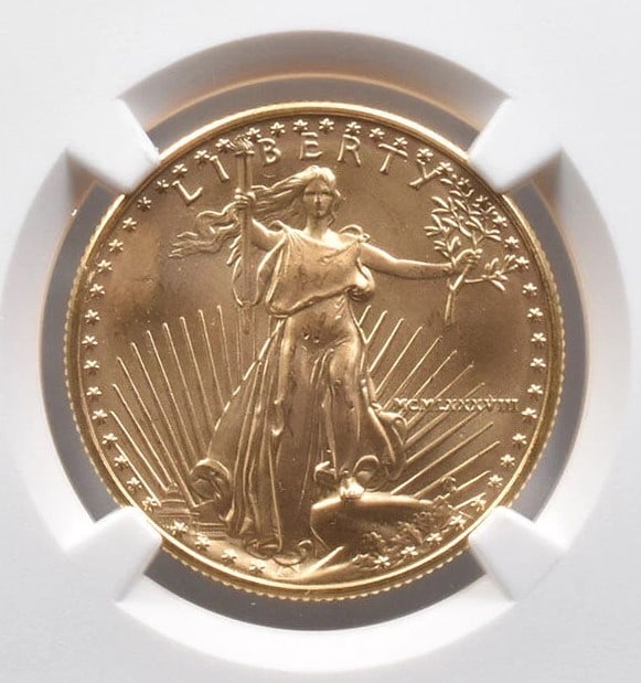 GENUINE 1988 $25 AMERICAN GOLD EAGLE (1 of 2)