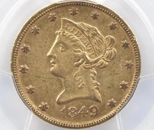 1849 $10 LIBERTY HEAD GOLD EAGLE (1 of 2)