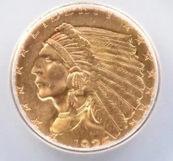 1926 $2.50 INDIAN HEAD GOLD QUARTER EAGLE (1 of 2)