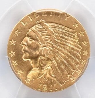 1911 $2.50 INDIAN HEAD GOLD QUARTER EAGLE (1 of 2)