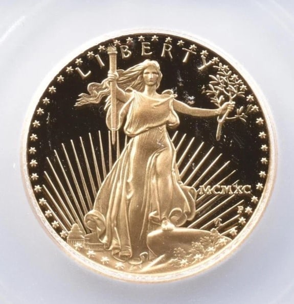1990-P $25 AMERICAN GOLD EAGLE (1 of 2)