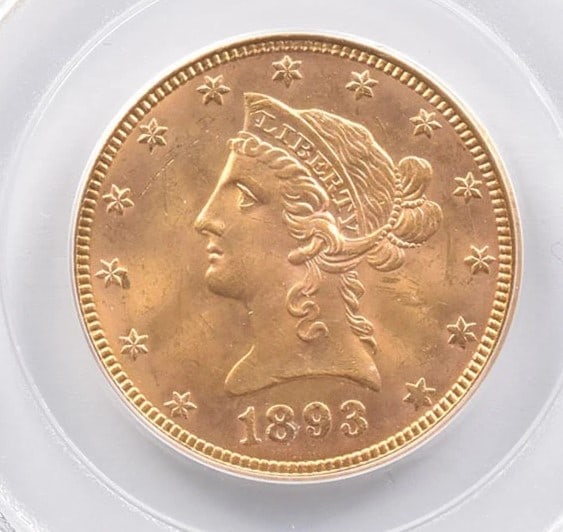 1893 $10 LIBERTY HEAD GOLD EAGLE (1 of 2)