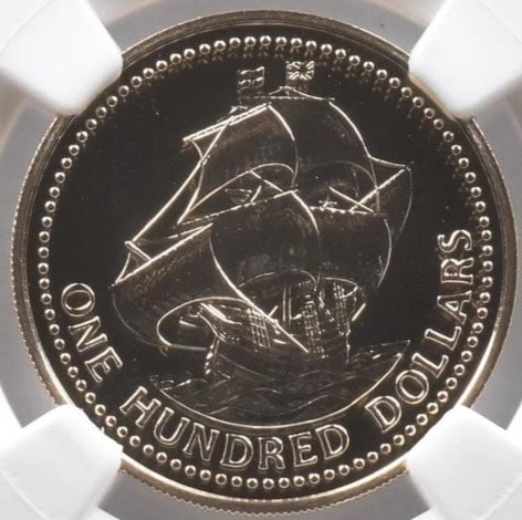 1975 FM BARBADOS $100 GOLD SETTLEMENT (1 of 2)