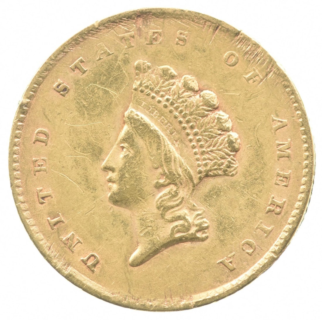 1855 $1 INDIAN PRINCESS HEAD GOLD DOLLAR (1 of 2)