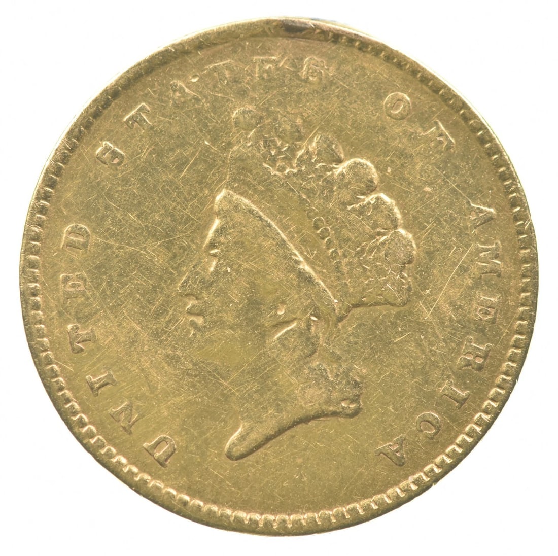 1854 $1 INDIAN PRINCESS HEAD GOLD DOLLAR (1 of 2)