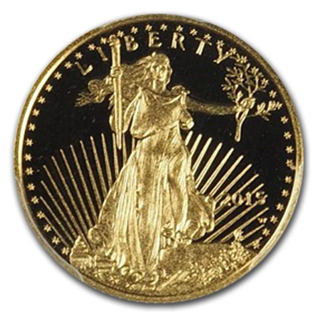 2015-W 1/10 OZ PROOF AMERICAN GOLD EAGLE: 2015-W 1/10 oz Proof American Gold Eagle Brand : US Mint Year : 2015 Denomination : $5.00 Fineness : 0.9167 Country of Origin/Country/Region of Manufacture : United States Coin : None 