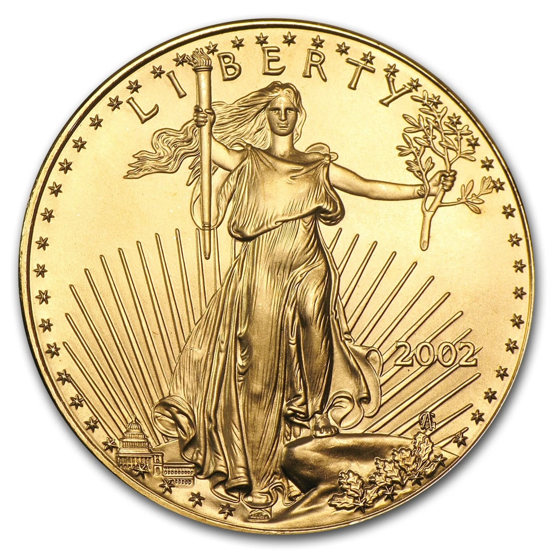 2002 1 OZ AMERICAN GOLD EAGLE BU (1 of 2)