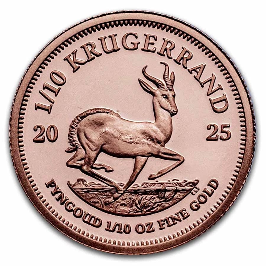 2025 SOUTH AFRICA 1/10 OZ PROOF GOLD KRUGERRAND (1 of 2)