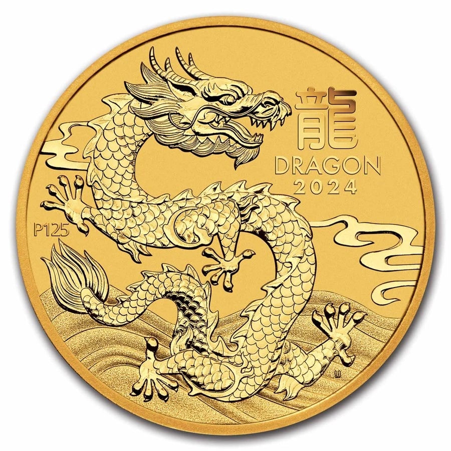 2024 AUSTRALIA 1/10 OZ GOLD LUNAR DRAGON BU (SERIES III) (1 of 3)