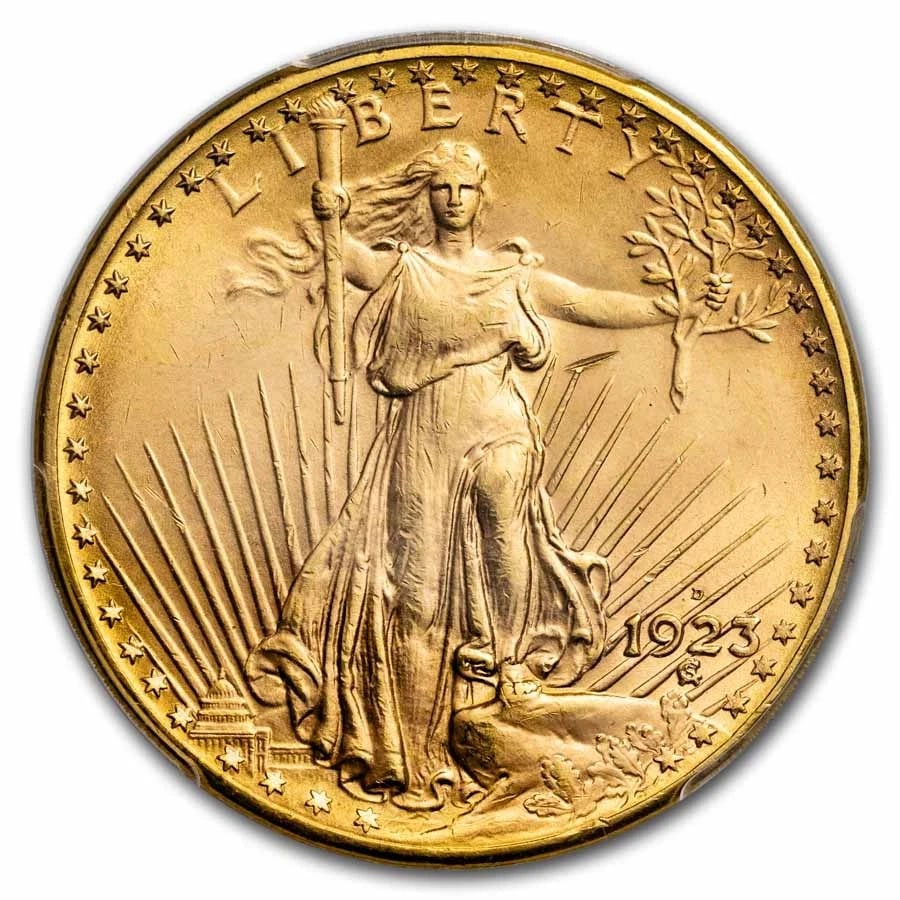 1923-D $20 ST GAUDENS GOLD DOUBLE EAGLE (1 of 2)