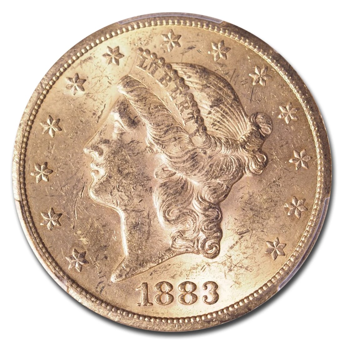 1883-CC $20 LIBERTY GOLD DOUBLE EAGLE MS-62 (1 of 2)
