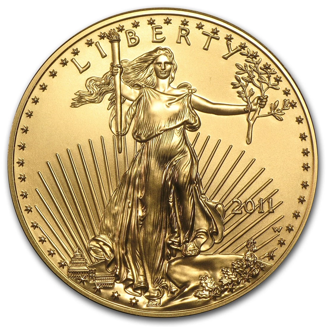 2011-W 1 OZ BURNISHED GOLD EAGLE (1 of 2)