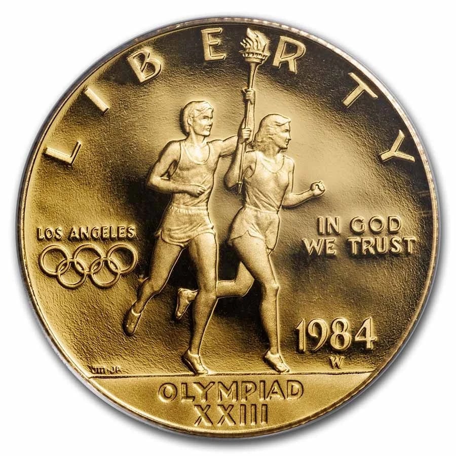 1984-W GOLD $10 COMMEM OLYMPIC (1 of 2)
