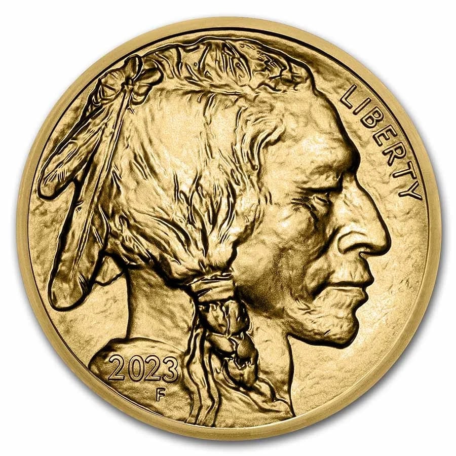 2023 1 OZ GOLD BUFFALO BU: 2023 1 oz Gold Buffalo BU Brand : US Mint Year : 2023 Denomination : 50 Dollars Fineness : 0.9999 Country of Origin/Country/Region of Manufacture : United States Coin : None Brand/Mint :