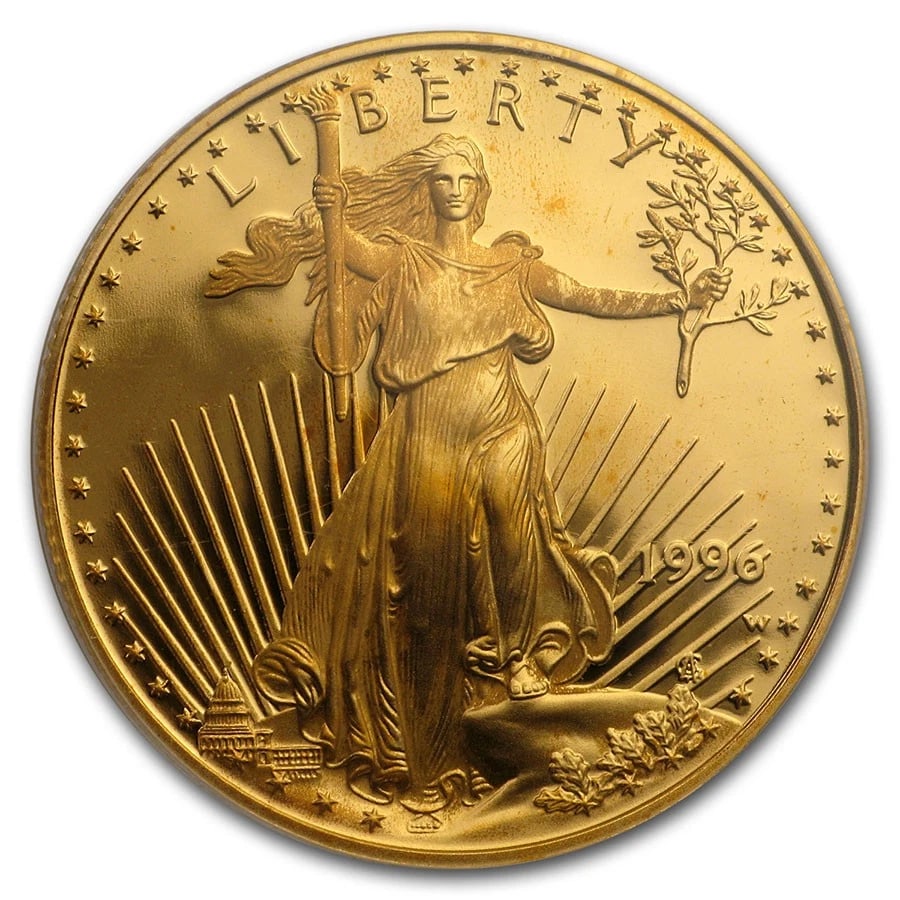 1996-W 1/2 OZ PROOF AMERICAN GOLD EAGLE (1 of 2)