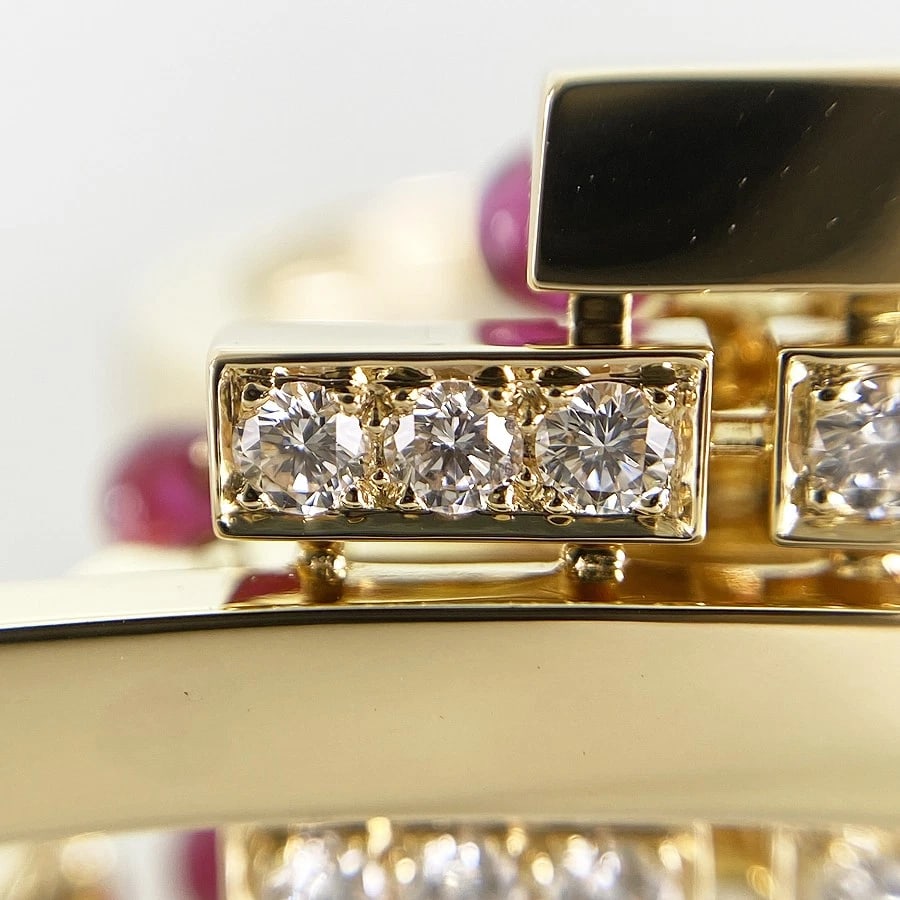 CARTIER YELLOW GOLD RUBY DIAMOND RING - 4