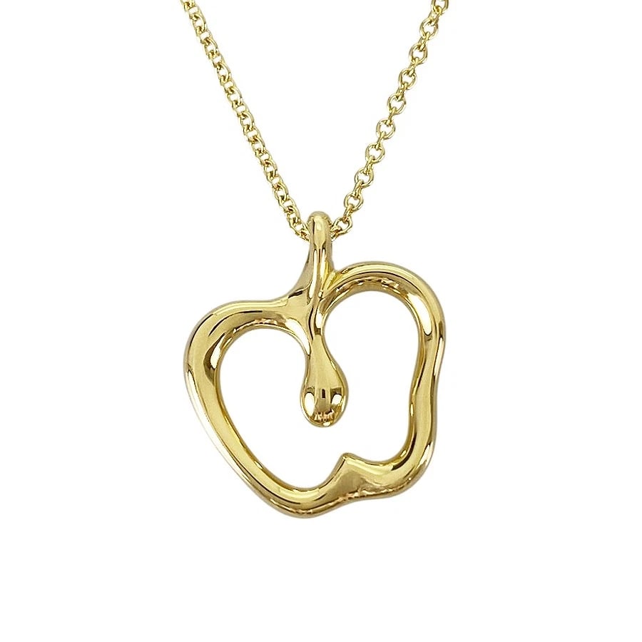 TIFFANY&CO. ELSA PERETTI APPLE YELLOW GOLD NECKLACE: TIFFANY&Co. Elsa Peretti Apple Yellow gold Necklace Brand: TIFFANY&Co. Type: Necklace Material: 18K Yellow Gold Color: Gold Size: 17.7mm×15.8mm Necklace full length:41cm Accessories: None