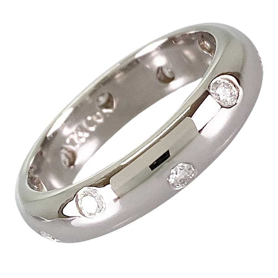 TIFFANY&CO. DOTS PLATINUM DIAMOND RING: TIFFANY&Co. Dots Platinum Diamond Ring Brand: TIFFANY&Co. Type: Ring Material: Platinum 950 Main Stone Natural Color: Silver Size: US:5 Accessories: None Accessories Notice: When purchasing