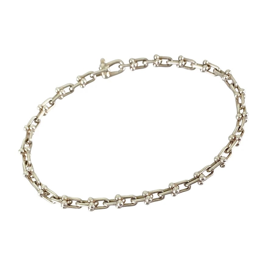 TIFFANY&CO. HARD WEAR MICRO LINK SILVER BRACELET: TIFFANY&Co. Hard Wear Micro Link Silver Bracelet Brand: TIFFANY&Co. Type: Bracelet Material: Silver 925 Color: Silver Size: Wrist 17cm Accessories: None Accessories Notice: When purchasing