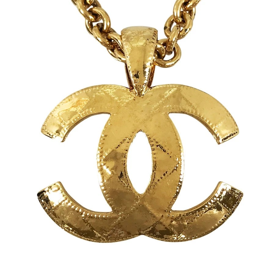 CHANEL COCO MARK GOLD PLATED LONG NECKLACE (1 of 5)