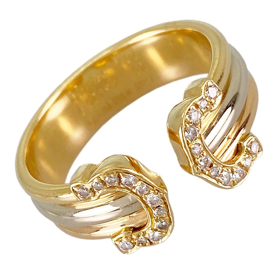CARTIER 2C YELLOW GOLD DIAMOND RING (1 of 6)