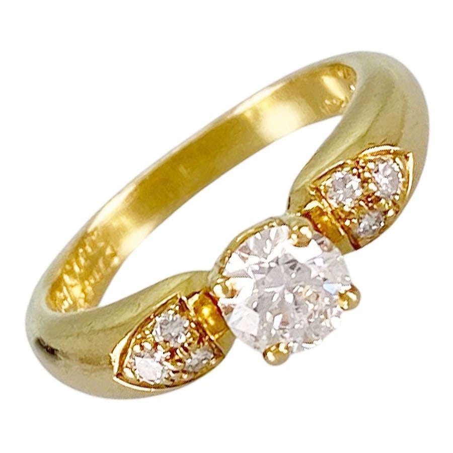 VAN CLEEF & ARPELS GINETTE YELLOW GOLD DIAMOND RING: Van Cleef & Arpels Ginette Yellow gold Diamond Ring Brand: Van Cleef & Arpels Type: Ring Material: 18K Yellow Gold Main Stone Natural Color: Gold Size: US:4.5 Accessories: None Accessories