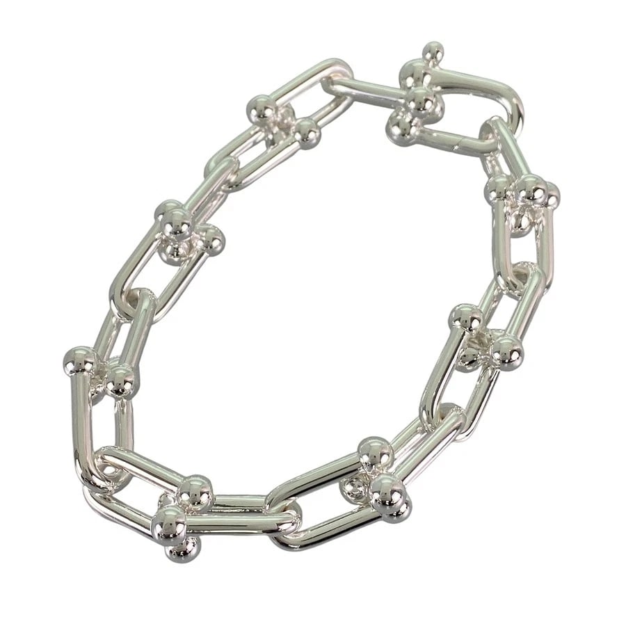 TIFFANY&CO. HARD WEAR LARGE LINK SILVER BRACELET (1 of 6)